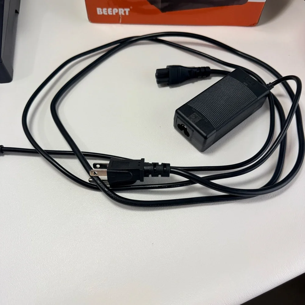 BEEPRT Thermal Label Printer with Holder Black USB or Blue Tooth